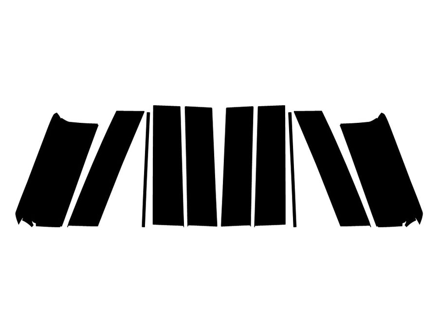 lincoln navigator 2018-2024 Brushed Aluminum Black Pillar Trim Diagram