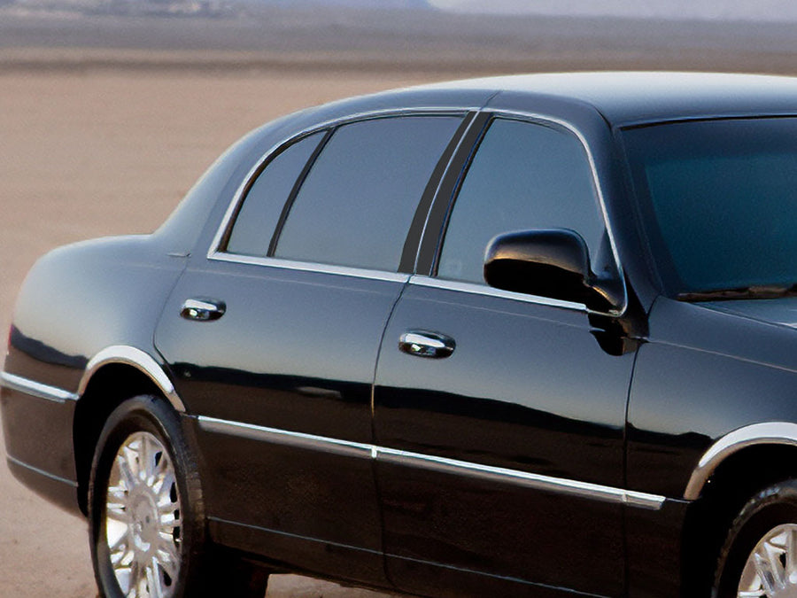lincoln town car 1998-2011 Gloss Black Pillar Cover Diagram