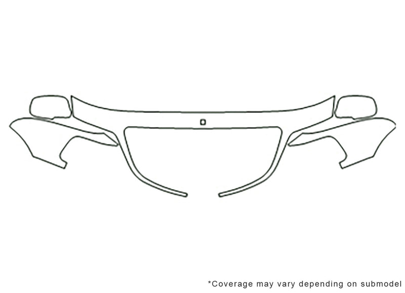 town car 3M Clear Bra Hood Precut PPF Diagram
