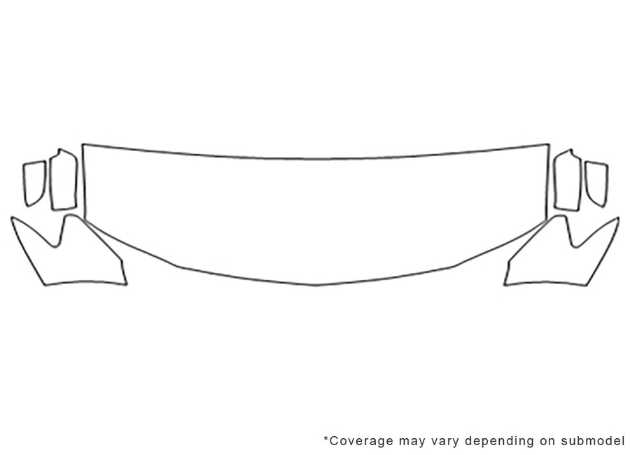 zephyr 3M Clear Bra Hood Precut PPF Diagram