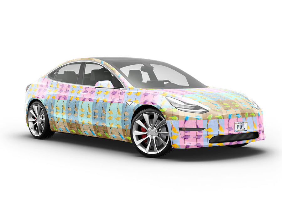Line Busy Birds Vehicle Vinyl Wrap