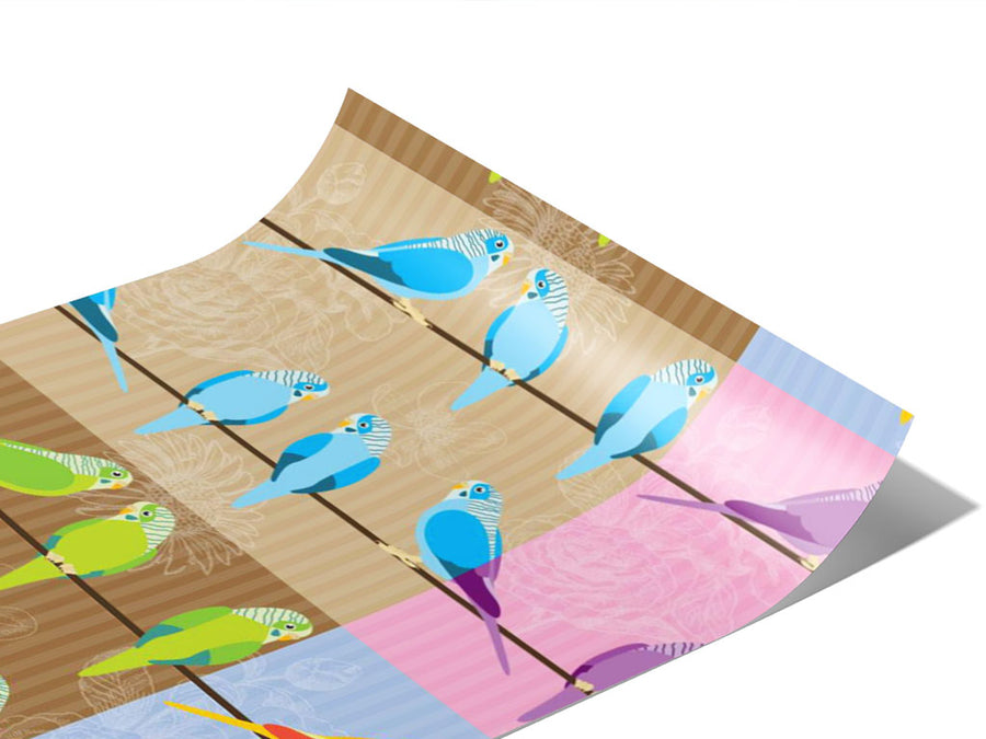 Line Busy Birds Vinyl Wraps~Rwraps Series 914 Digitally Printed Vinyl Wrap~0