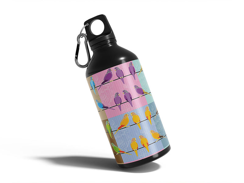 line busy bird Water Bottle DIY Stickers