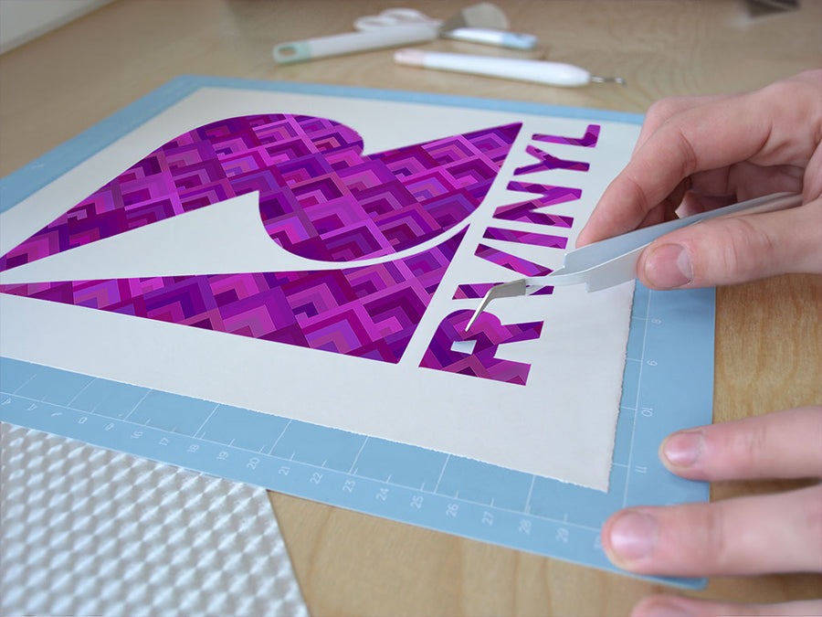 lipstick stains mosaic Easy Weed Craft Vinyl