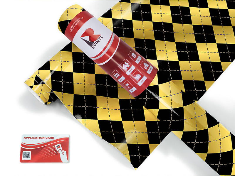 liquid gold argyle Craft Vinyl Roll