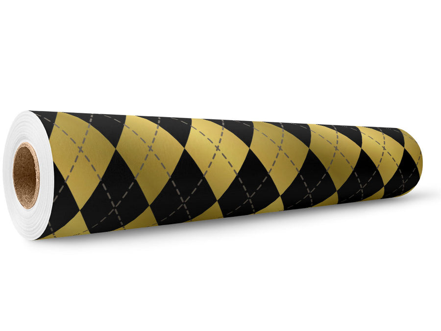Liquid Gold Argyle Wrap Film Wholesale Roll~Rwraps Series 914 Digitally Printed Vinyl Roll~5