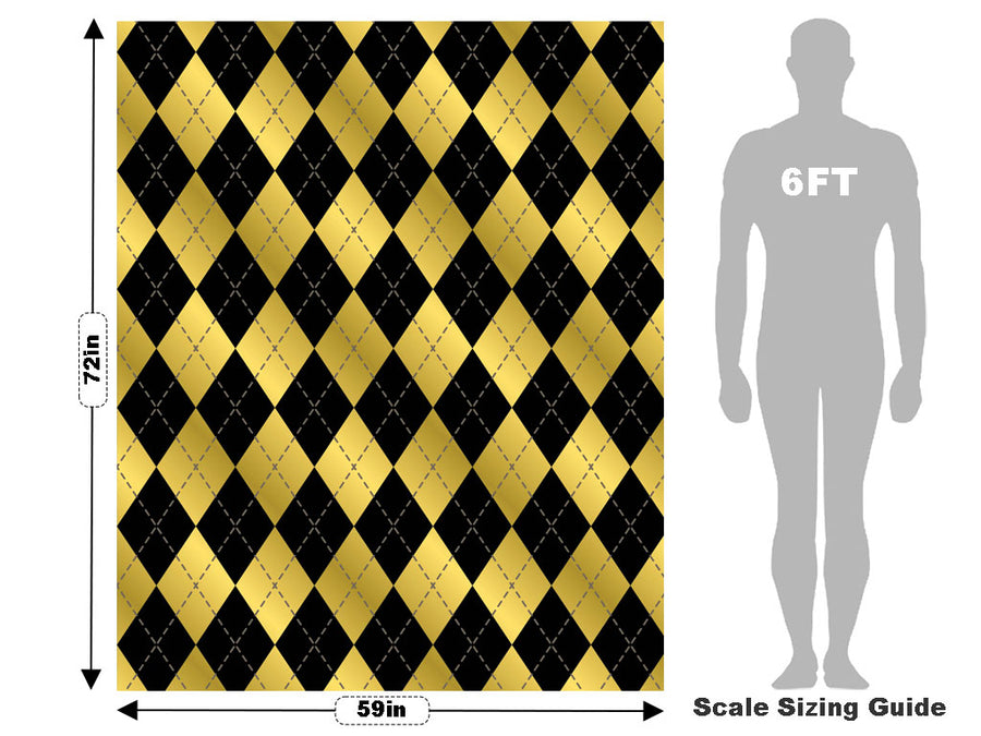 Liquid Gold Argyle Vehicle Wrap Scale~Rwraps Series 914 Liquid Gold Argyle Measurements~1