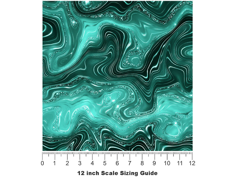 Liquid Stone Gemstone Vinyl Film Pattern Size 12 inch Scale~Rwraps Liquid Stone Gemstone Sizing Chart~2
