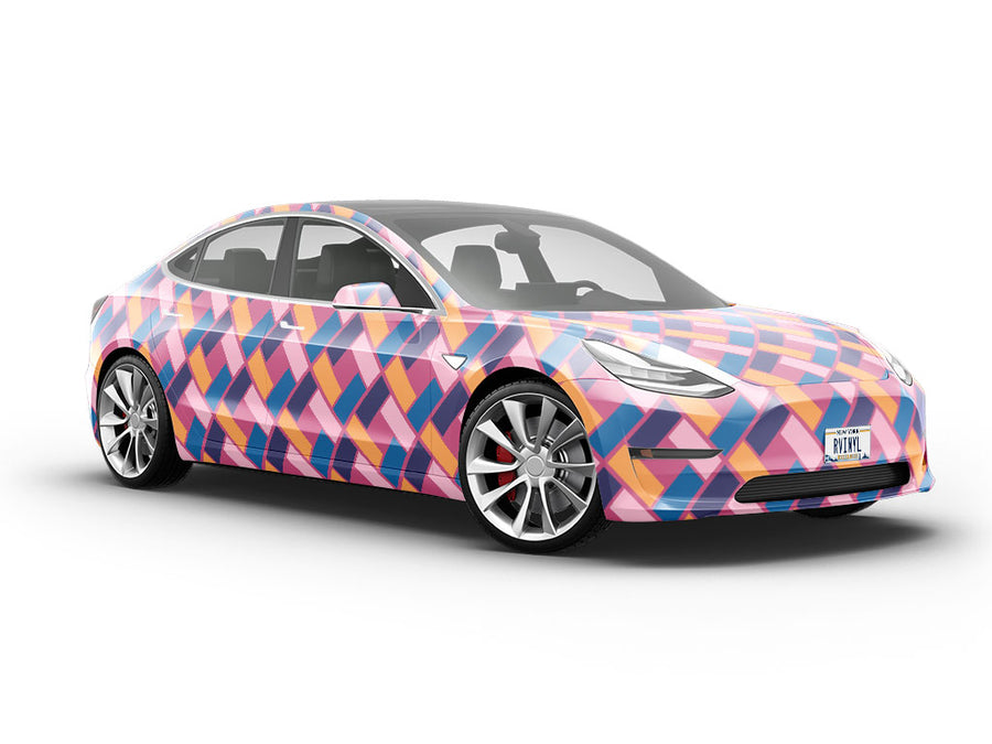 Liseran Purple Brick Vehicle Vinyl Wrap