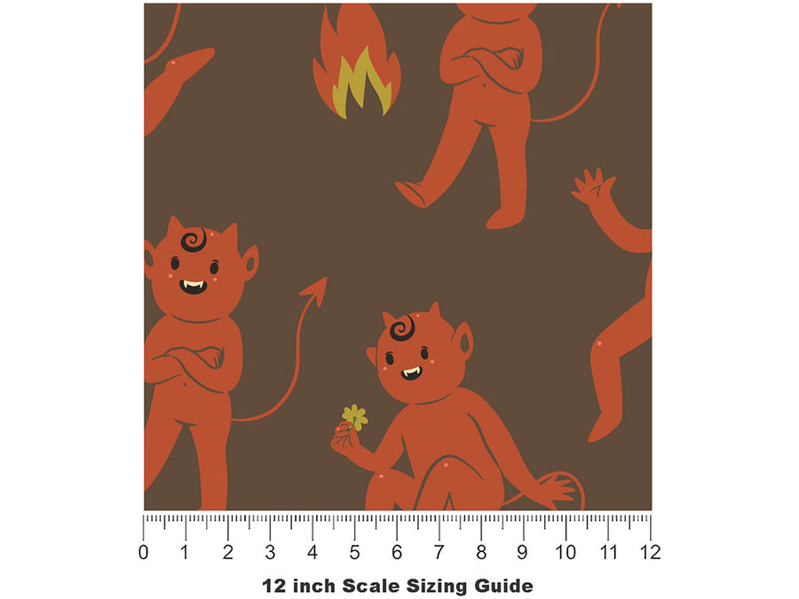 Little Devil Halloween Vinyl Film Pattern Size 12 inch Scale~Rwraps Little Devil Halloween Sizing Chart~2