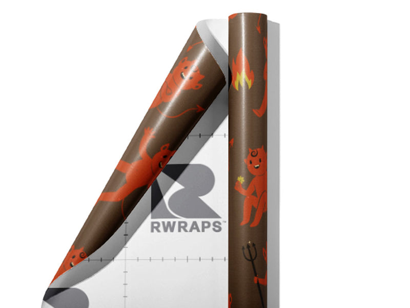 Little Devil Halloween Wrap Film Sheets~Rwraps Series 914 Little Devil Halloween Scrolled Sheet~3