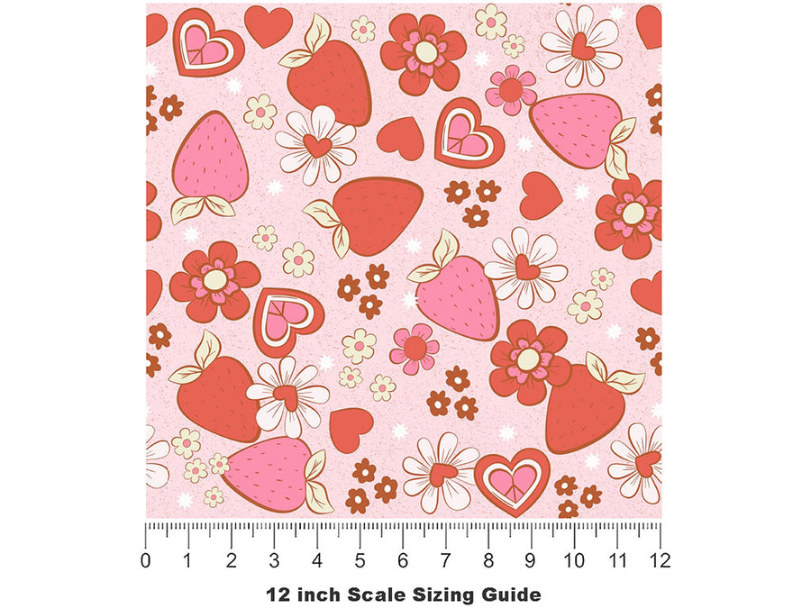 Little Scarlet Fruit Vinyl Film Pattern Size 12 inch Scale~Rwraps Little Scarlet Fruit Sizing Chart~2
