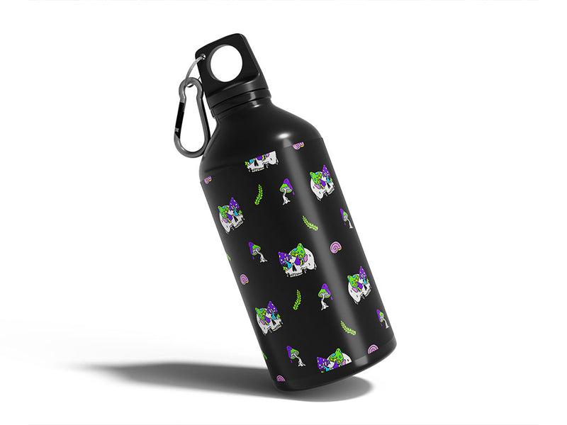 living decay skull and bones Water Bottle DIY Stickers