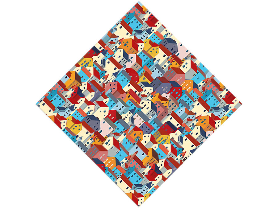 Local Borough Cityscape Vinyl Wrap Pattern