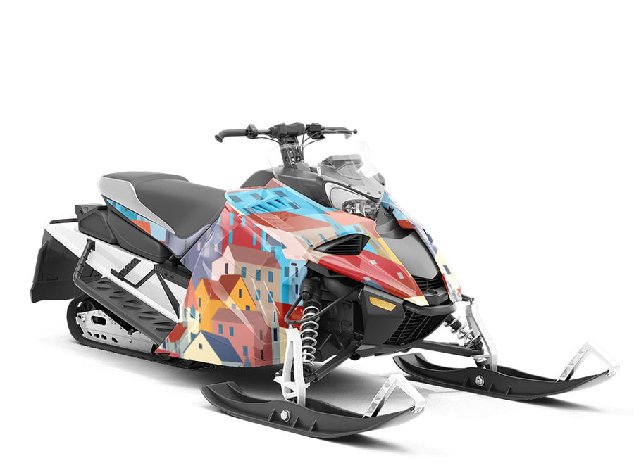 Local Borough Cityscape Custom Wrapped Snowmobile