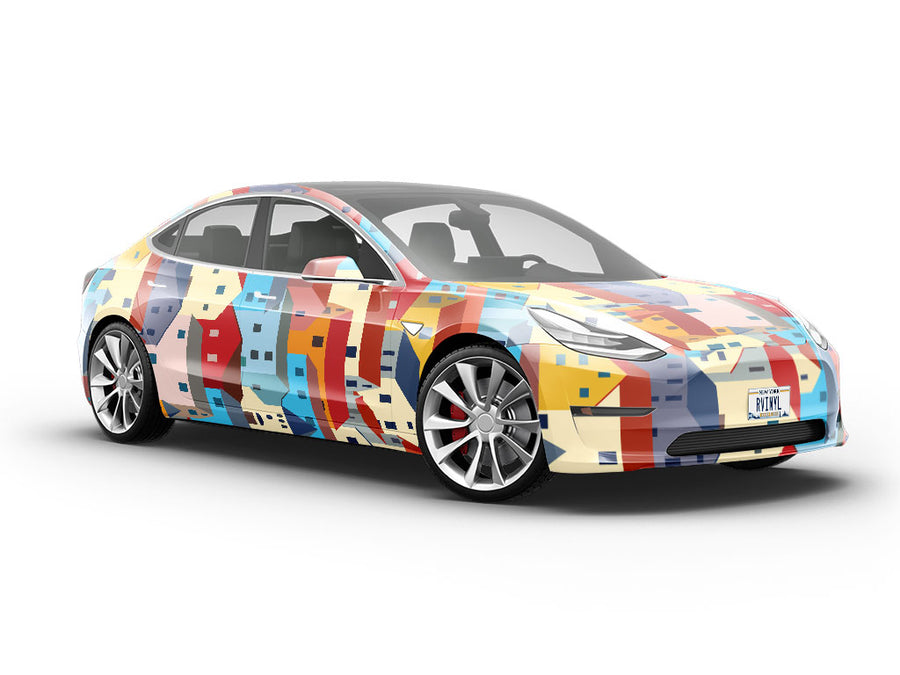Local Borough Cityscape Vehicle Vinyl Wrap