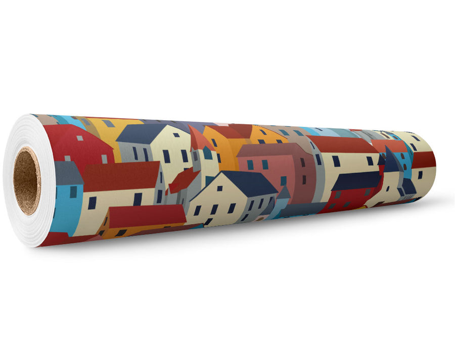 Local Borough Cityscape Wrap Film Wholesale Roll~Rwraps Series 914 Digitally Printed Vinyl Roll~5