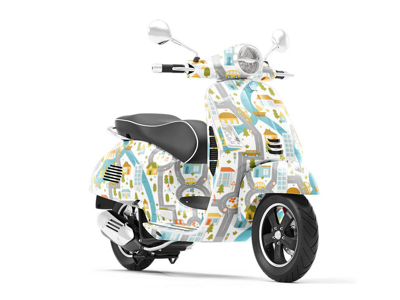 Local Roads Toy Room Vespa Scooter Wrap Film