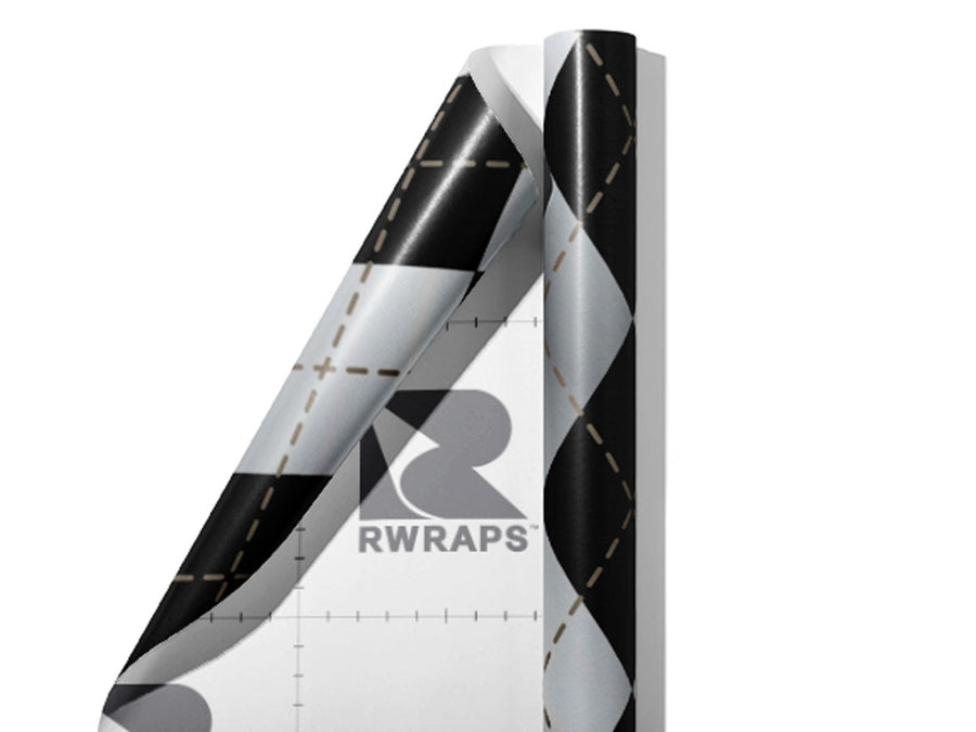 London Fog Argyle Wrap Film Sheets~Rwraps Series 914 London Fog Argyle Scrolled Sheet~3