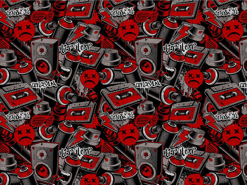 Long Run Graffiti Vinyl Wrap Pattern~Rwraps Series 914 Digitally Printed Vinyl Wrap~0