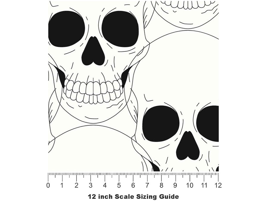 Look Away Halloween Vinyl Film Pattern Size 12 inch Scale~Rwraps Look Away Halloween Sizing Chart~2