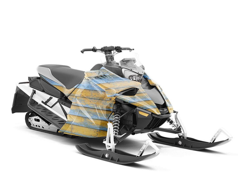 Lost Maya Wood Plank Custom Wrapped Snowmobile