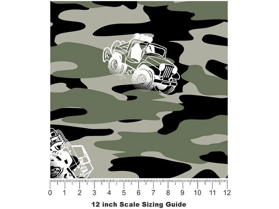 Lost Truck Cars Vinyl Film Pattern Size 12 inch Scale~Rwraps Lost Truck Cars Sizing Chart~2
