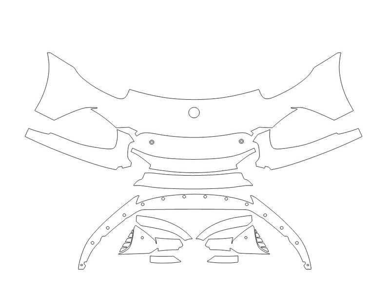 lotus emira Avery Dennison Clear Bra Bumper Precut PPF Diagram