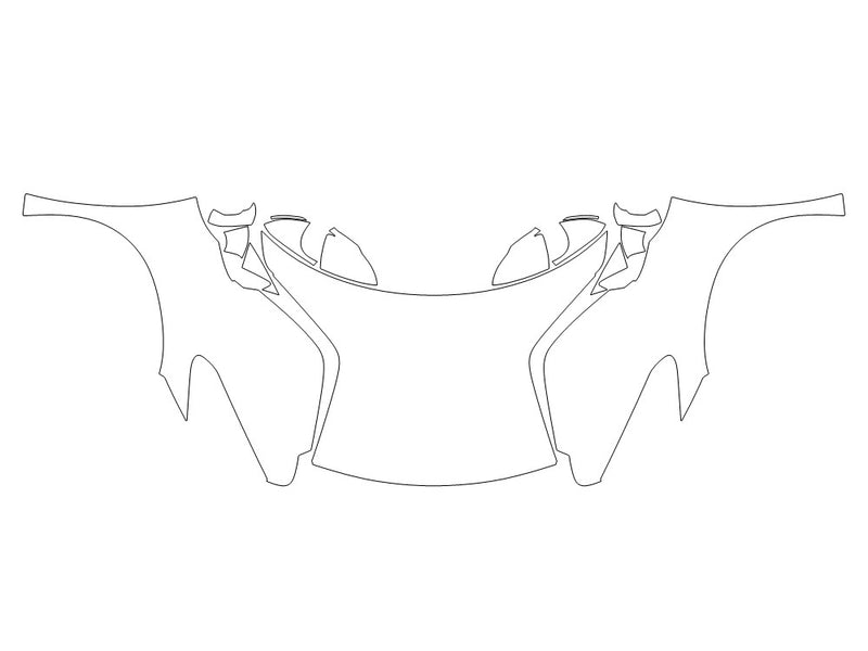 lotus emira 3M Clear Bra Hood Precut PPF Diagram