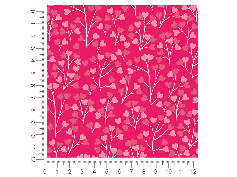 love blossom heart 1ft x 1ft Craft Sheets
