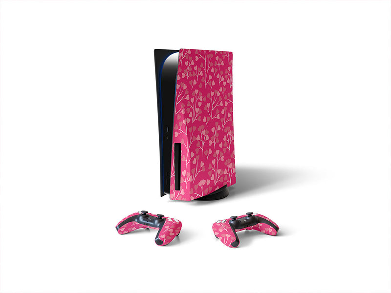 love blossom heart Sony PS5 DIY Skin