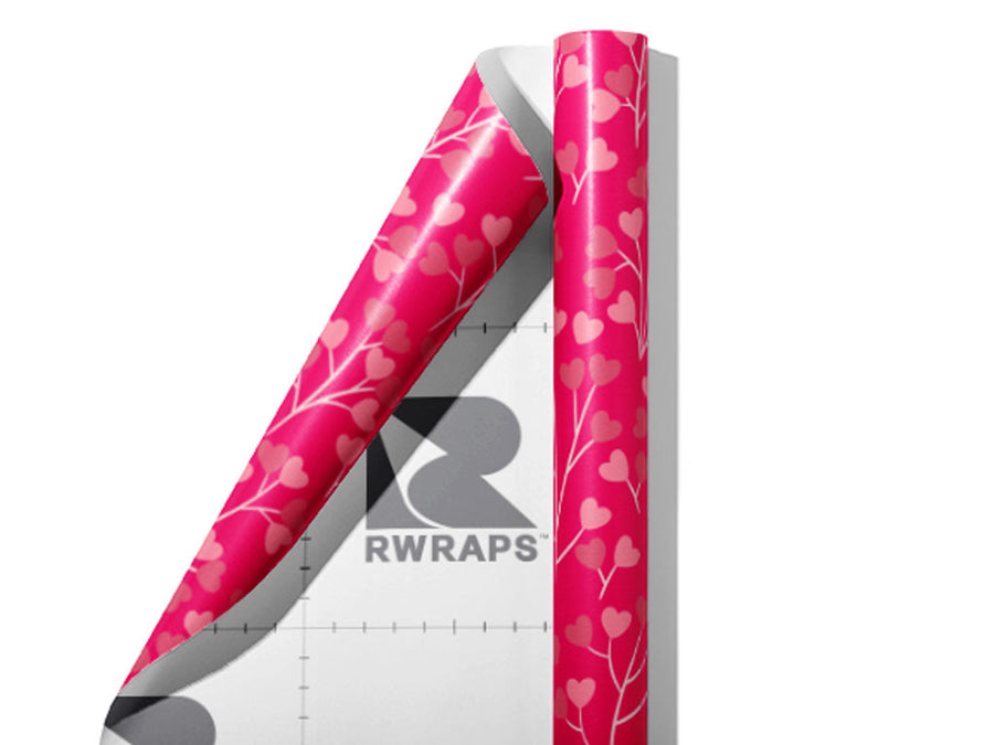 Love Blossom Heart Wrap Film Sheets~Rwraps Series 914 Love Blossom Heart Scrolled Sheet~3