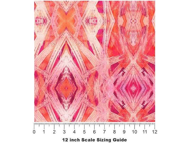 Love Games Watercolor Vinyl Film Pattern Size 12 inch Scale~Rwraps Love Games Watercolor Sizing Chart~2