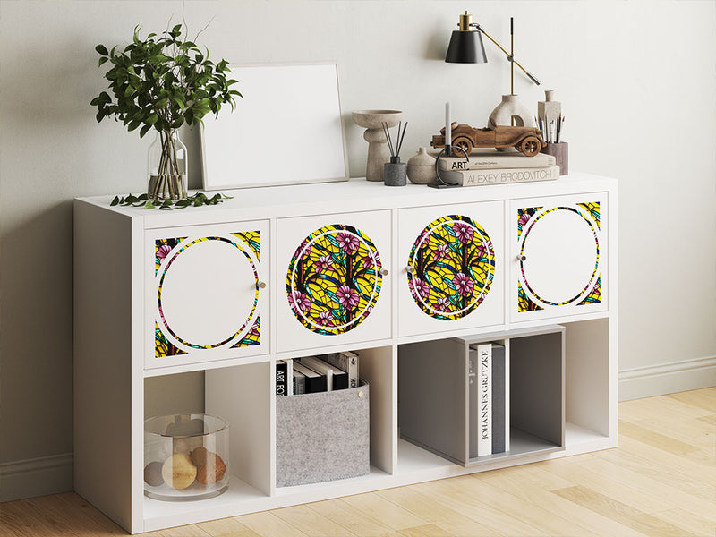 lovely day stained glass DIY Furniture Stickers