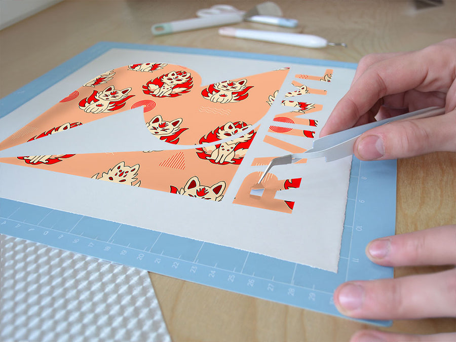 lovely kitsune animal Easy Weed Craft Vinyl