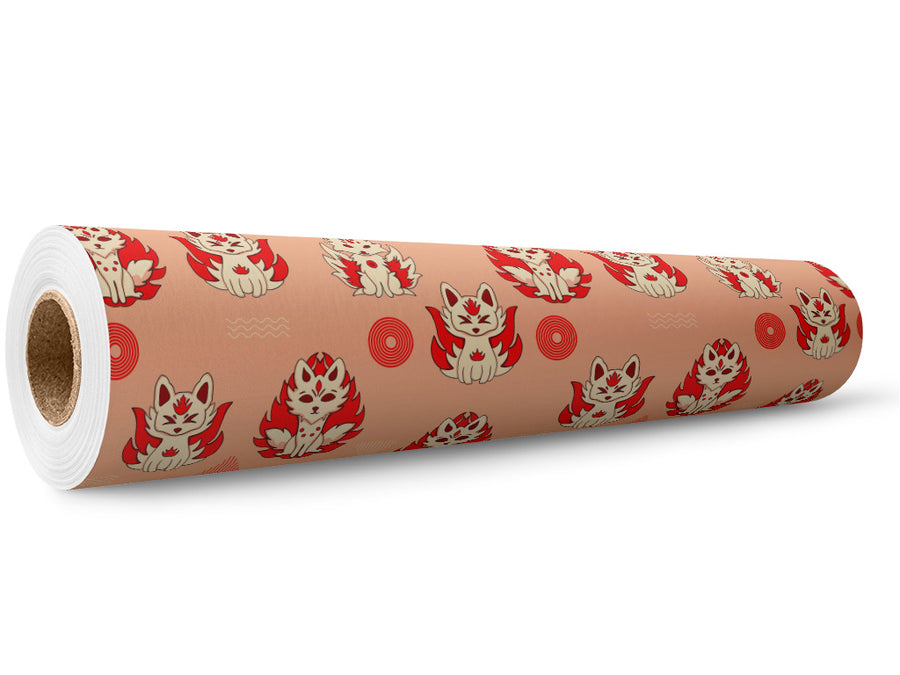 Lovely Kitsune Animal Wrap Film Wholesale Roll~Rwraps Series 914 Digitally Printed Vinyl Roll~5
