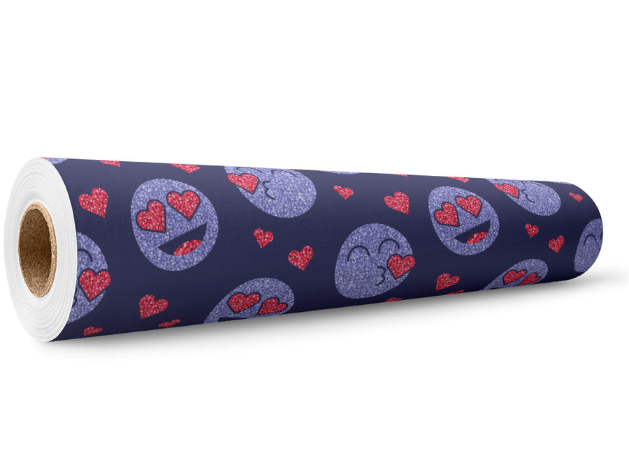 Lovey Dovey Emoji Wrap Film Wholesale Roll~Rwraps Series 914 Digitally Printed Vinyl Roll~5