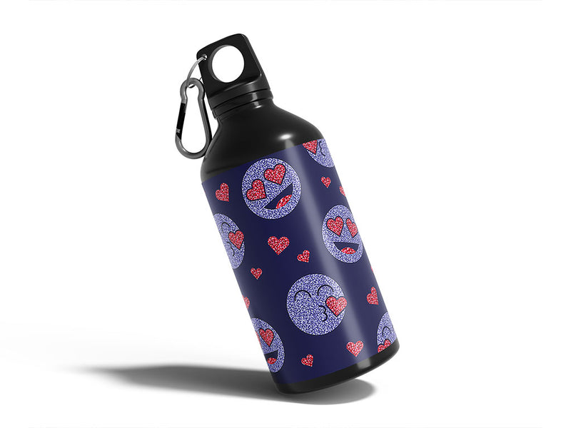 lovey dovey emoji Water Bottle DIY Stickers