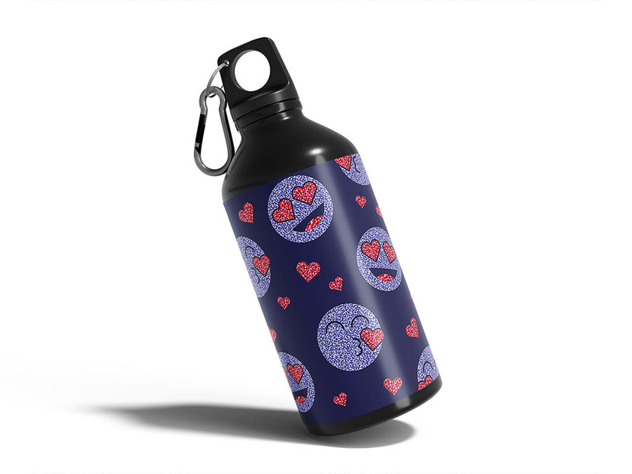 lovey dovey emoji Water Bottle DIY Stickers