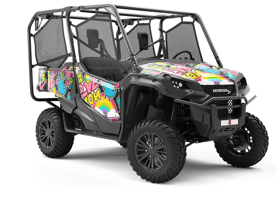Lovey Dovey Sticker Bomb Utility Vehicle Vinyl Wrap