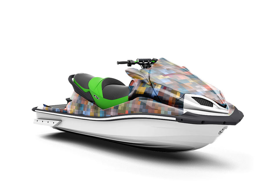 Low-Res Pixel Jet Ski Vinyl Customized Wrap