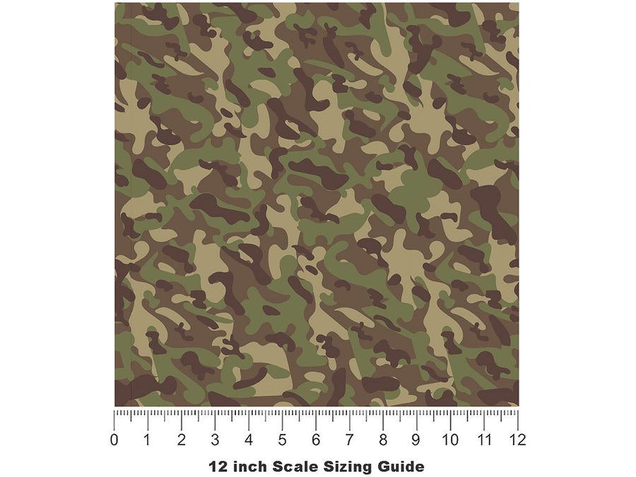 Lowland Plains Camouflage Vinyl Film Pattern Size 12 inch Scale~Rwraps Lowland Plains Camouflage Sizing Chart~3