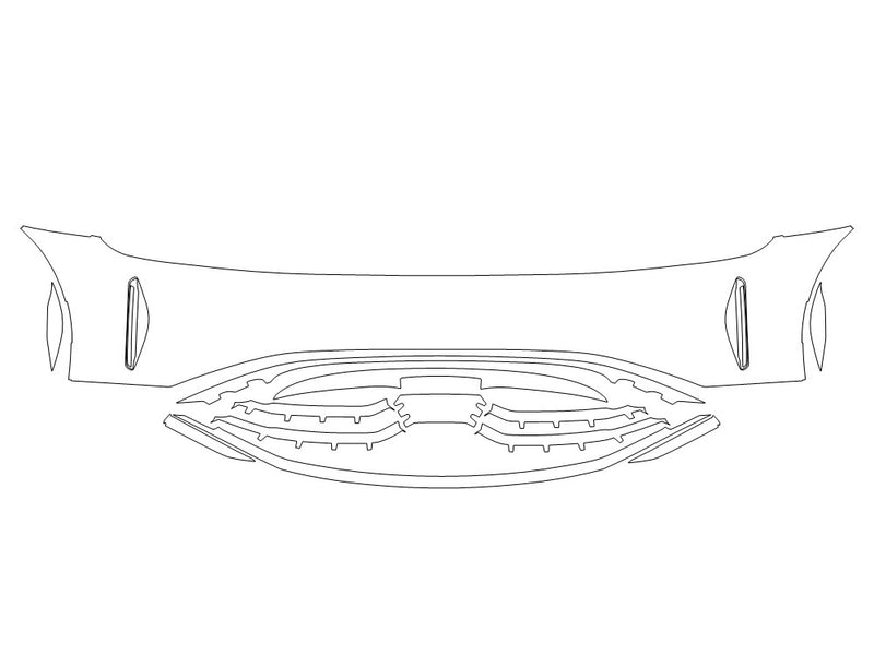 air 3M Clear Bra Bumper Precut PPF Diagram