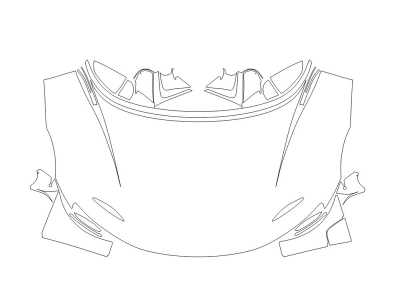air 3M Clear Bra Hood Precut PPF Diagram