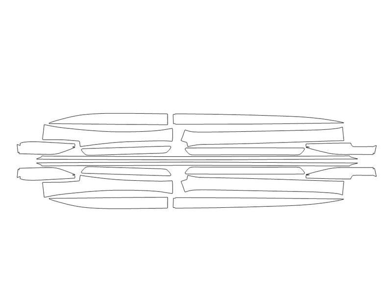 air Avery Dennison Clear Bra Door Cup Precut PPF Diagram