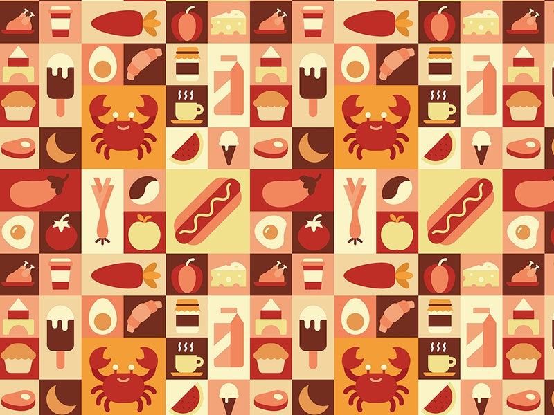 Lunchtime Menu Mosaic Vinyl Wrap Pattern~Rwraps Series 914 Digitally Printed Vinyl Wrap~0
