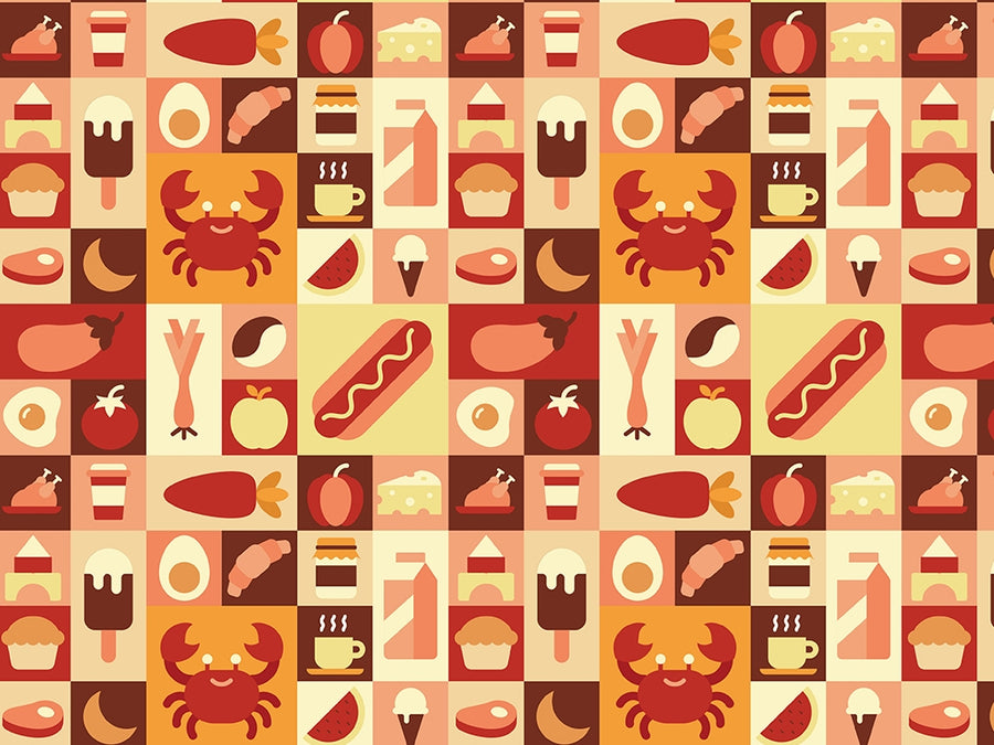 Lunchtime Menu Mosaic Vinyl Wrap Pattern~Rwraps Series 914 Digitally Printed Vinyl Wrap~0
