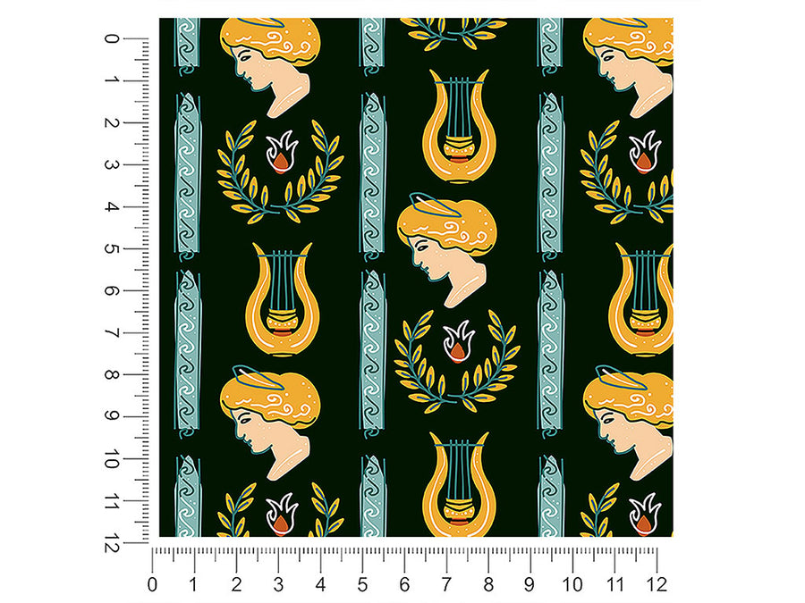 lyre lyre greco roman 1ft x 1ft Craft Sheets