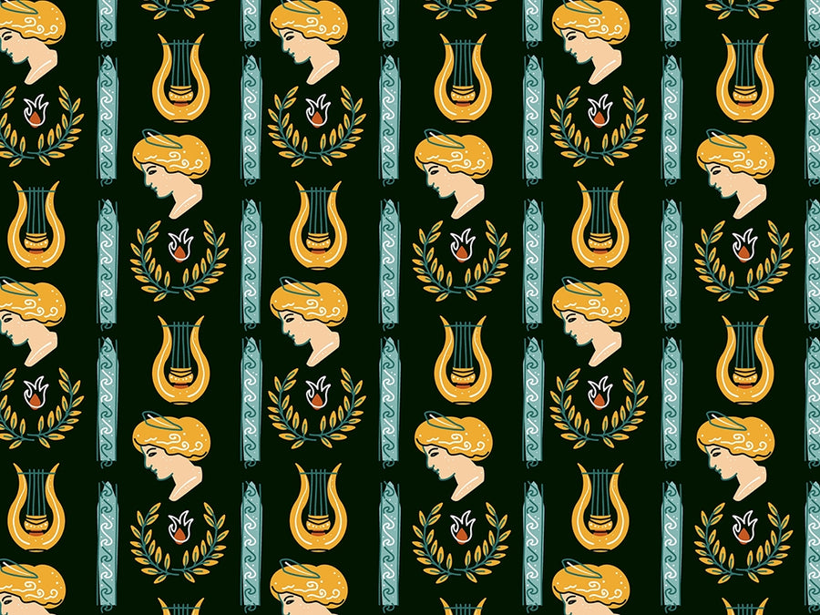 Lyre Lyre Greco Roman Vinyl Wrap Pattern~Rwraps Series 914 Digitally Printed Vinyl Wrap~0