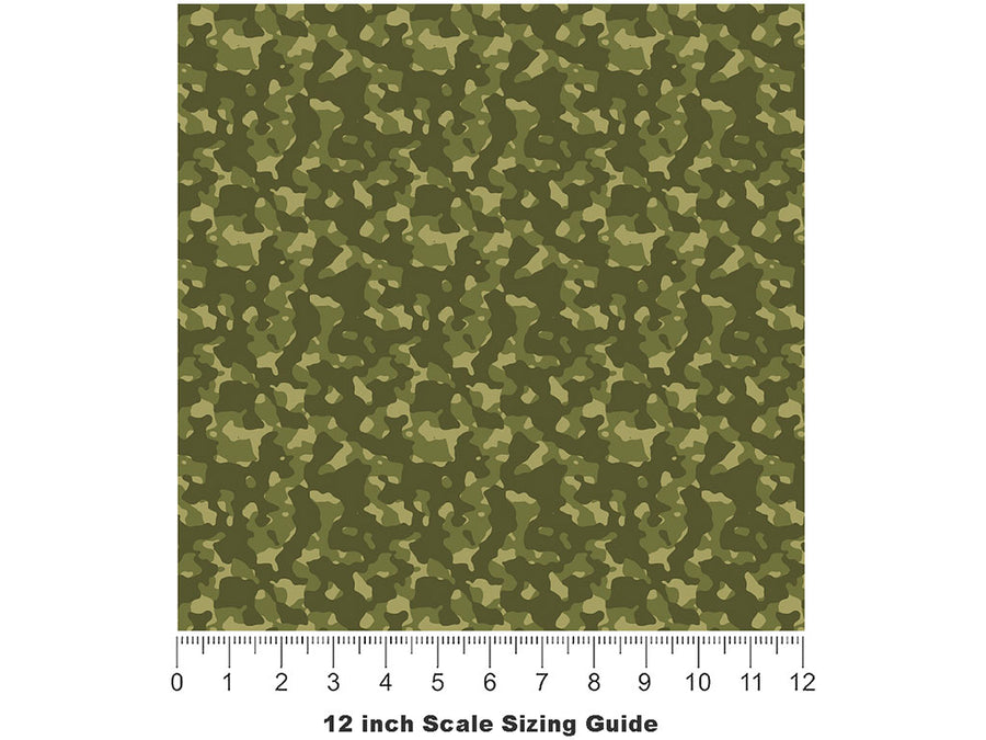 M84 Tank Camouflage Vinyl Film Pattern Size 12 inch Scale~Rwraps M84 Tank Camouflage Sizing Chart~3